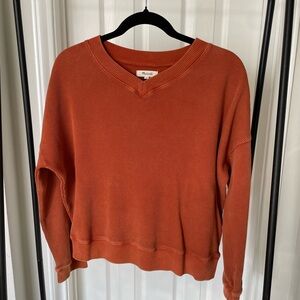 Madewell Waffle Knit Boxy Sweatshirt Tee